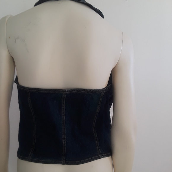 Ashley Stewart Jeans Halter Top - Picture 2 of 5